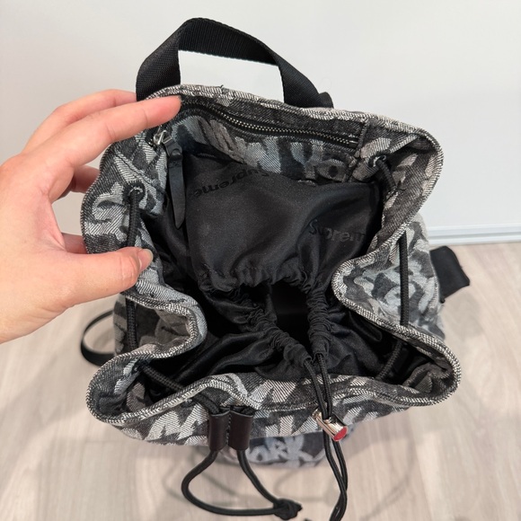Supreme Black Denim Backpack - Picture 4 of 11